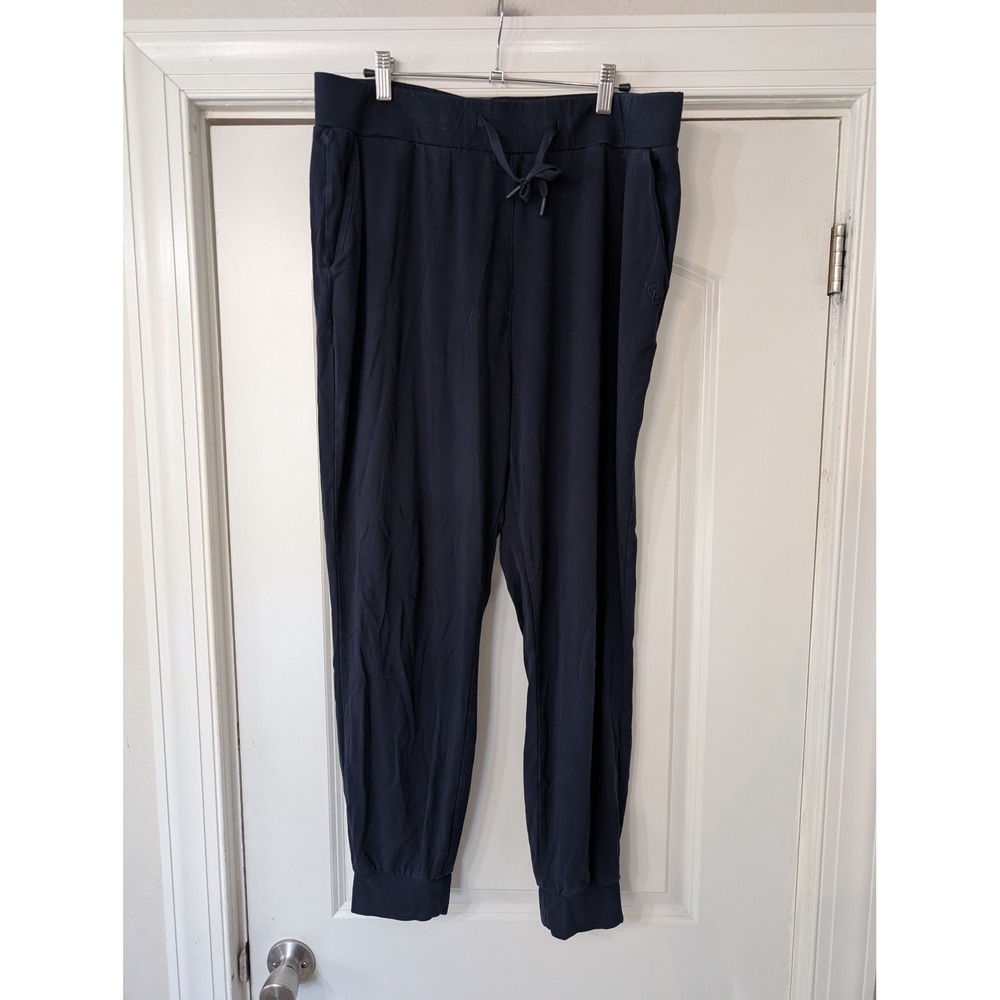 Cozy Earth Women Navy Blue‎ Bamboo Jogger Loungewear Pants Drawstring Pockets L